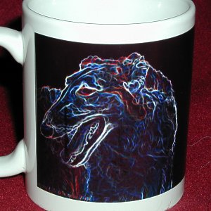 Mug with Drawing of Borzoi Head